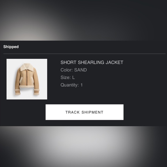 Coach Shearling Jacket in Sand Color Large Size NEW WITH TAGS - Picture 8 of 8